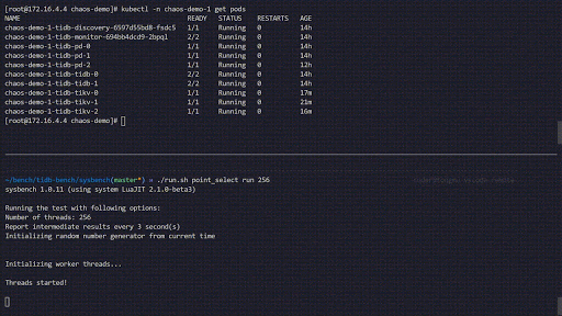 Chaos experiment running